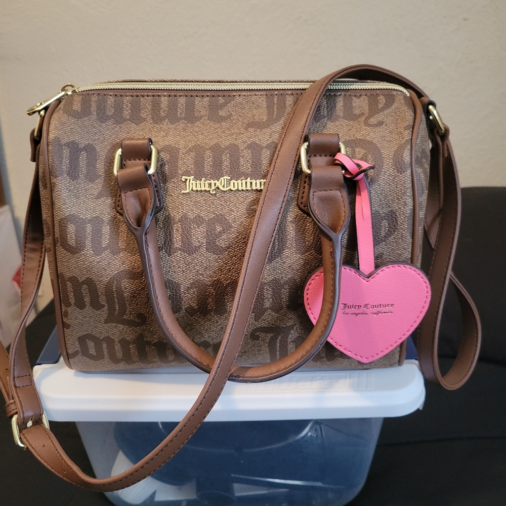 Juicy Couture Brown and Pink Women's Bag
